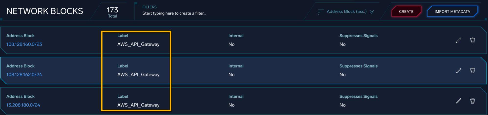 Cloud SIEM network block enrichment upload
