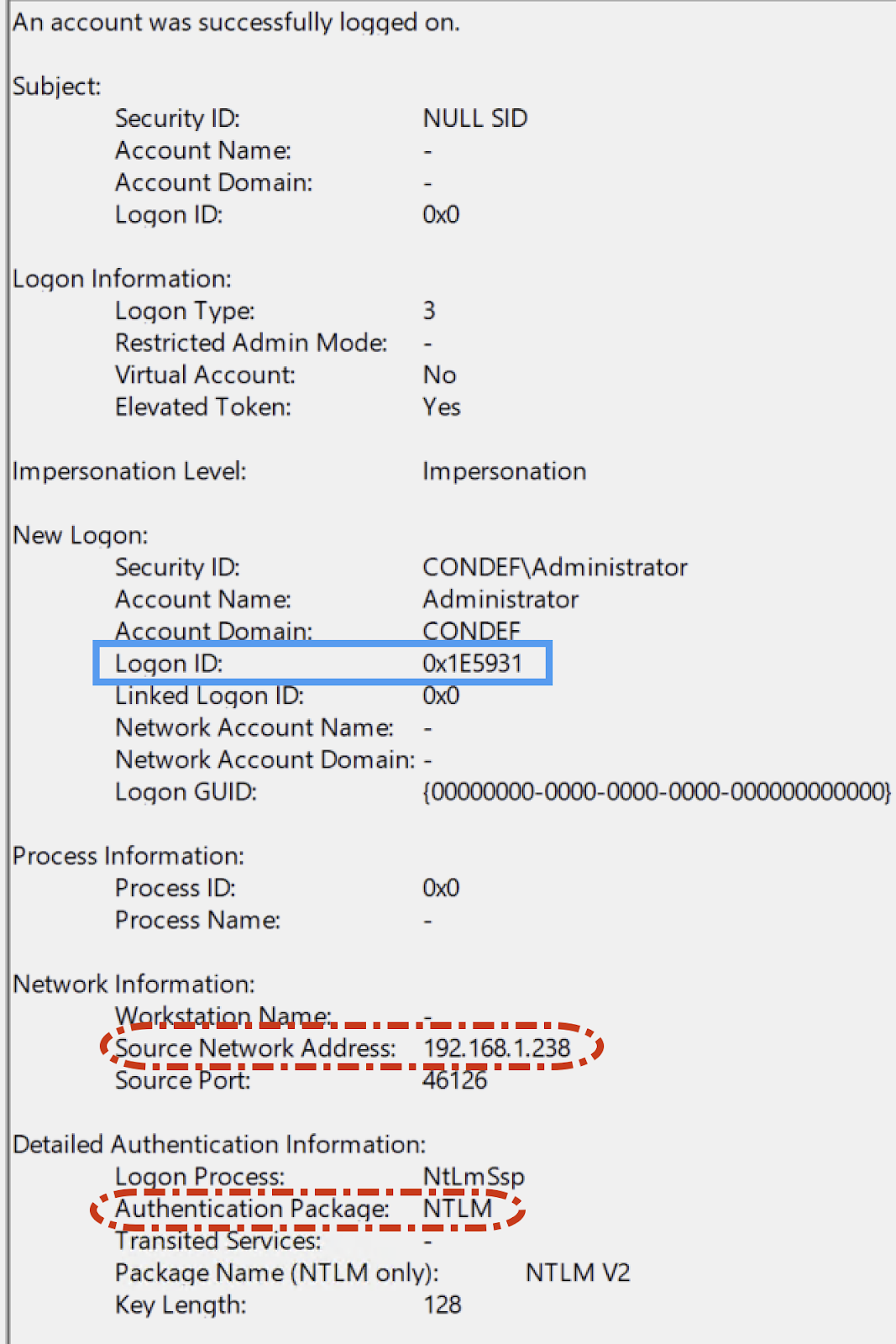 4624 event resulting from registry credential dumping