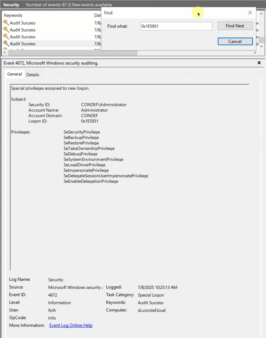 Simple technique for pivoting off a Login ID