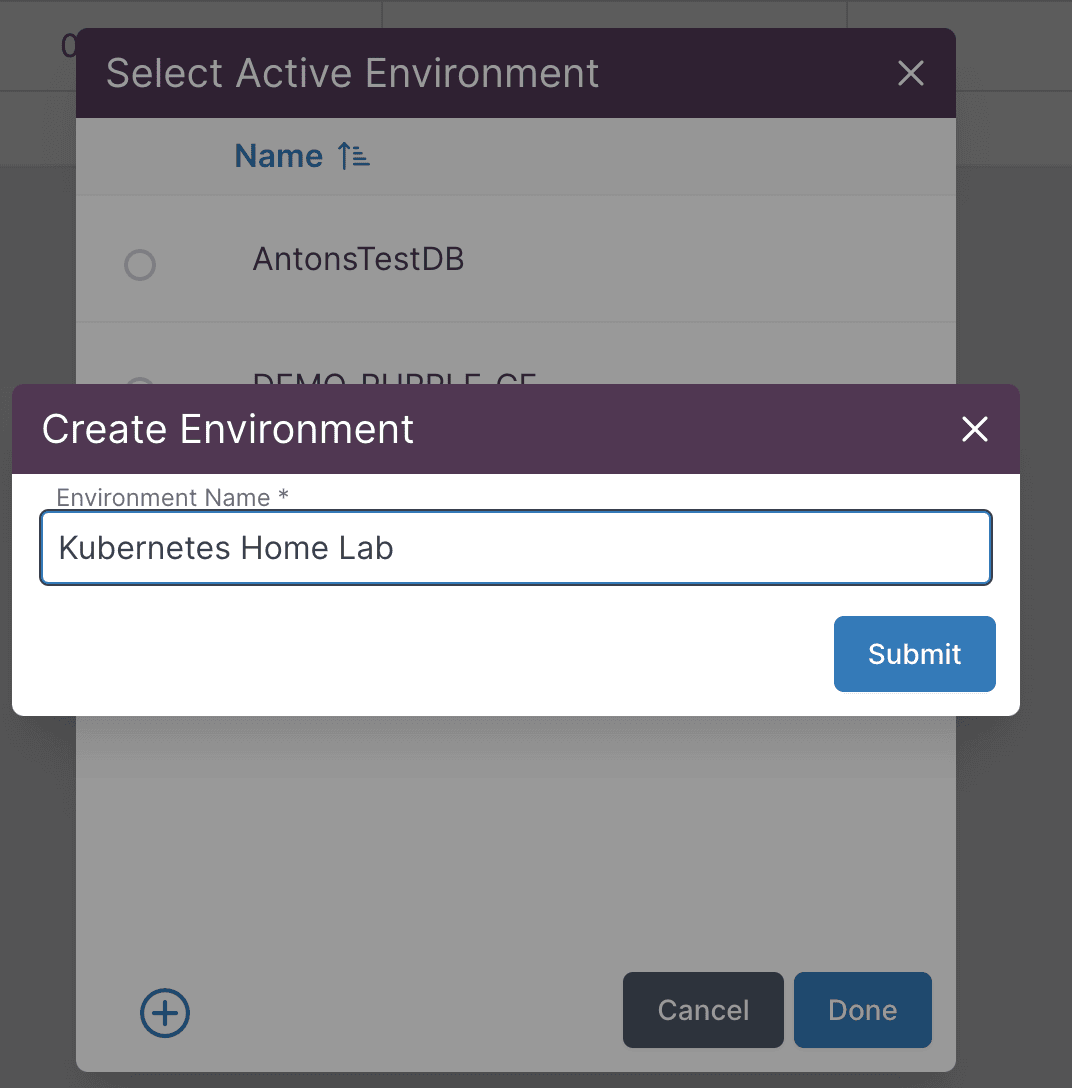 Vectr environment creation