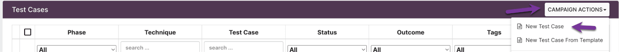 Vectr test case details entry