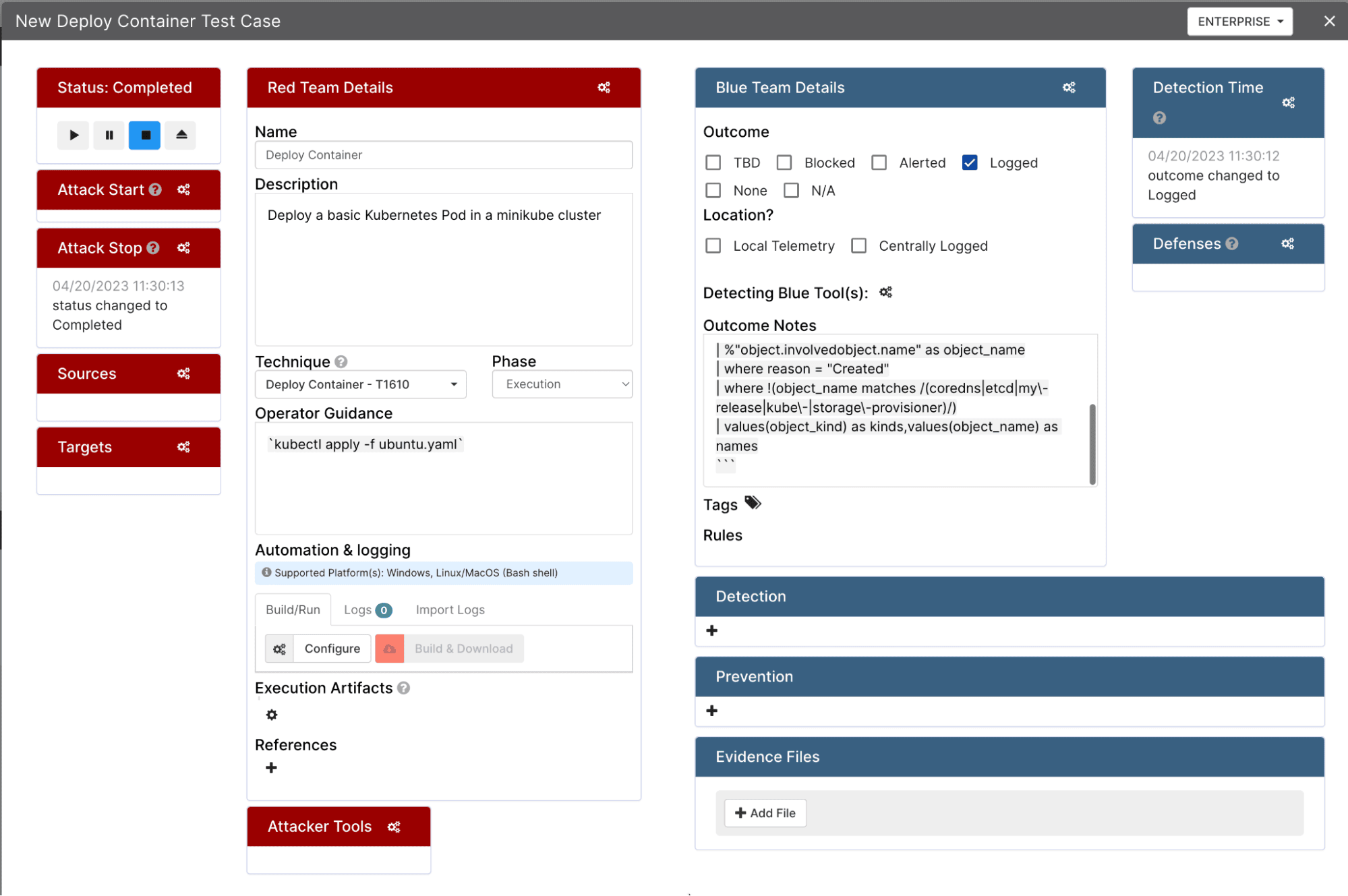 kubectl exec command execution