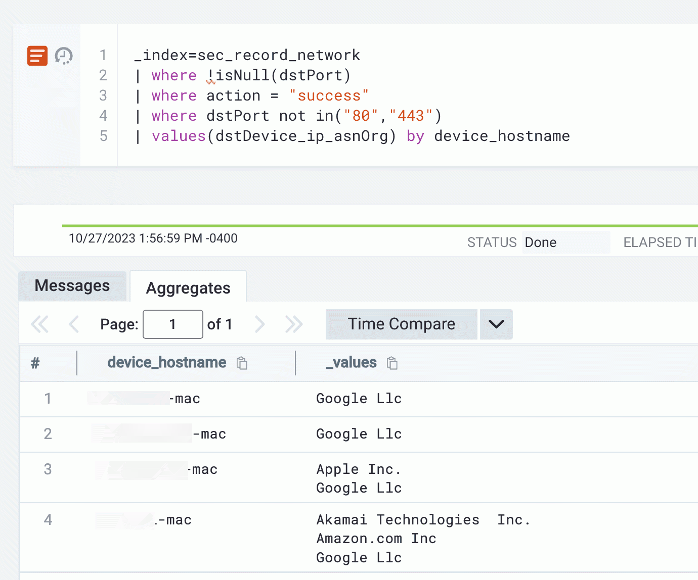 Data exfiltration metrics