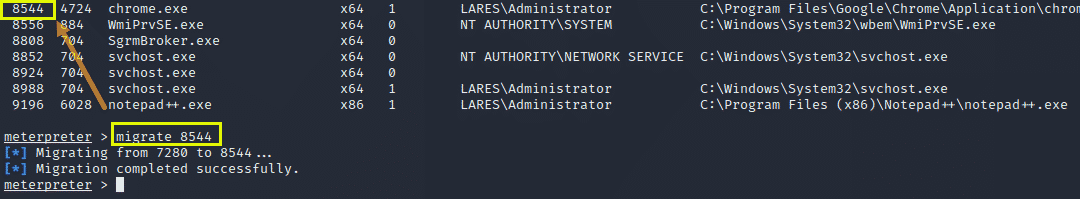 Lateral movement with discovered credentials