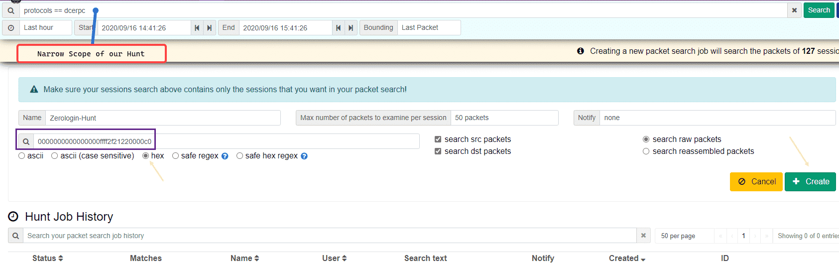 Moloch hunt configuration
